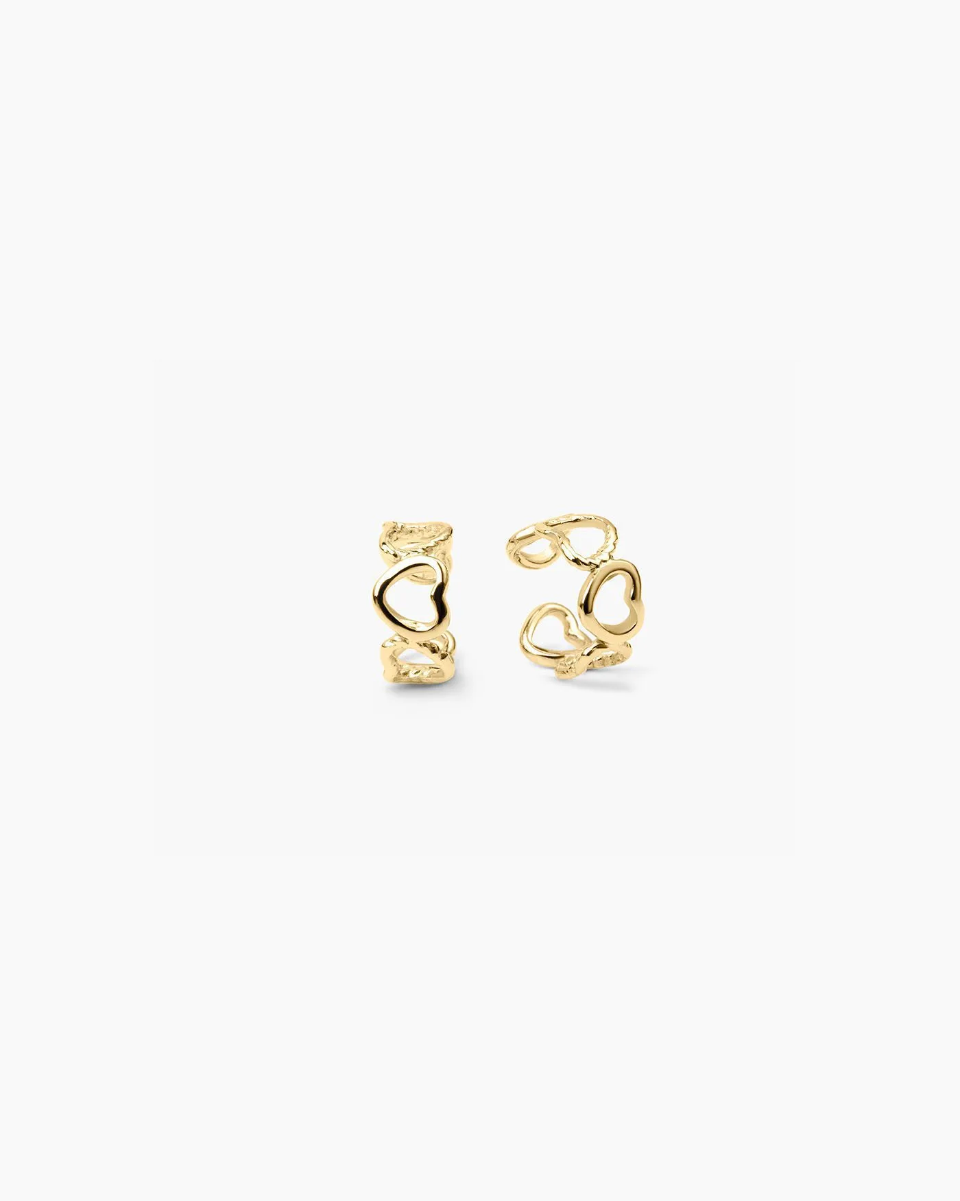 Altın Kaplama Kalp Kıkırdak Küpe Ear Cuff