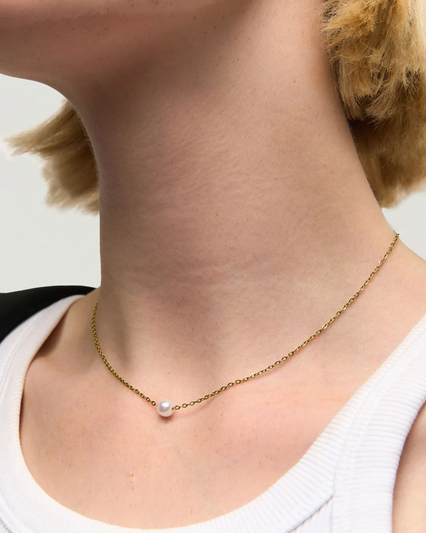Single Pearl Pendant Kolye - görsel 7