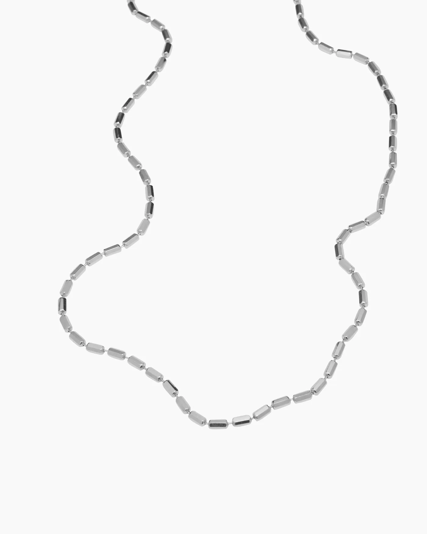 ØYRE 925 Gümüş Rodiyum Kaplama Blok Chain Kolye