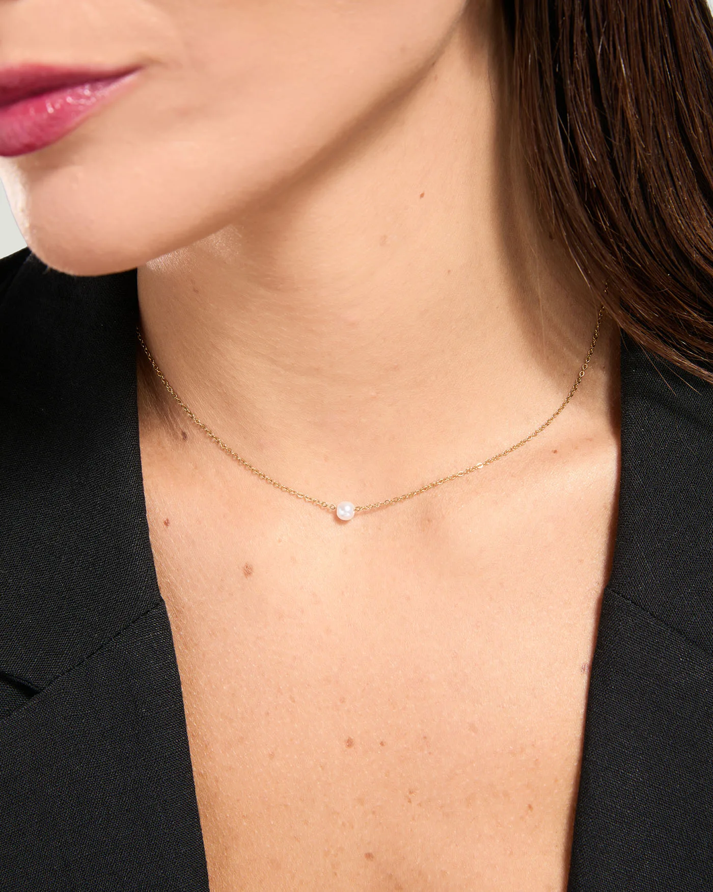 Single Pearl Pendant Kolye - görsel 3